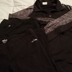 2 PAIRS WORK OUT PANTS  1 PULL OVER LIGHT TOP